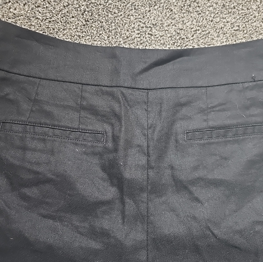 Express Womens Black Dress Shorts Size 8 Side Zip Midi High Rise - Picture 6 of 13